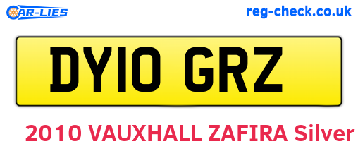 DY10GRZ are the vehicle registration plates.