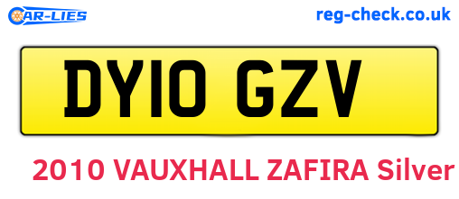 DY10GZV are the vehicle registration plates.