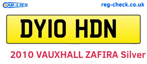 DY10HDN are the vehicle registration plates.