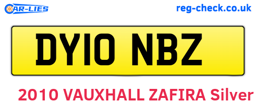 DY10NBZ are the vehicle registration plates.
