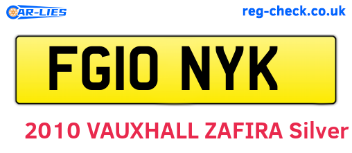 FG10NYK are the vehicle registration plates.