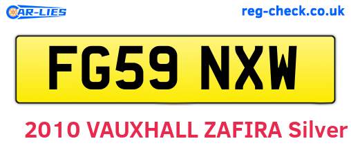 FG59NXW are the vehicle registration plates.