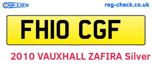 FH10CGF are the vehicle registration plates.
