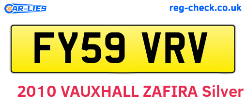 FY59VRV are the vehicle registration plates.