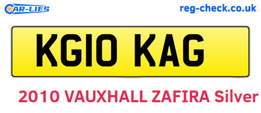 KG10KAG are the vehicle registration plates.