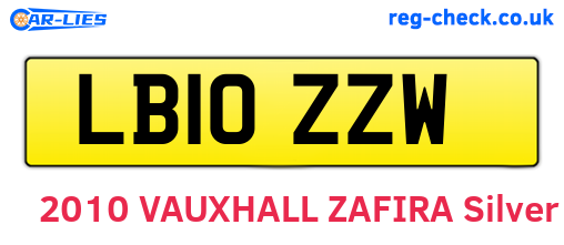 LB10ZZW are the vehicle registration plates.