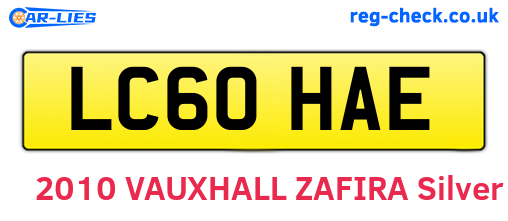 LC60HAE are the vehicle registration plates.