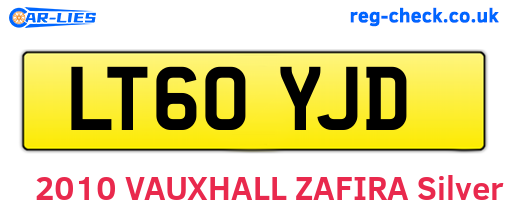 LT60YJD are the vehicle registration plates.
