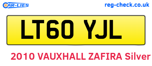 LT60YJL are the vehicle registration plates.