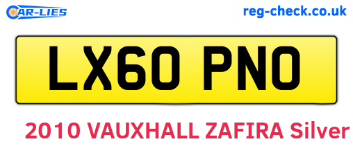 LX60PNO are the vehicle registration plates.