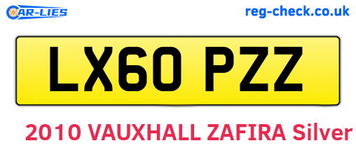 LX60PZZ are the vehicle registration plates.