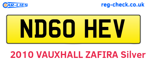 ND60HEV are the vehicle registration plates.