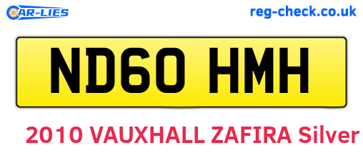 ND60HMH are the vehicle registration plates.