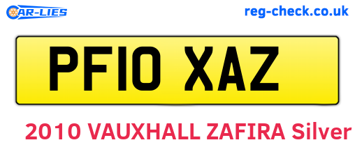 PF10XAZ are the vehicle registration plates.