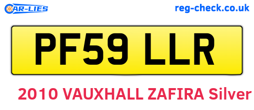 PF59LLR are the vehicle registration plates.