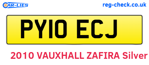PY10ECJ are the vehicle registration plates.