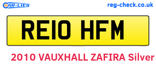RE10HFM are the vehicle registration plates.