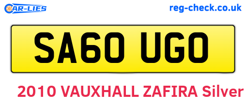SA60UGO are the vehicle registration plates.