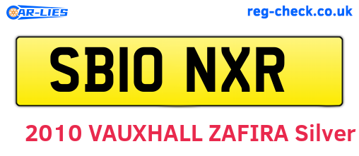 SB10NXR are the vehicle registration plates.