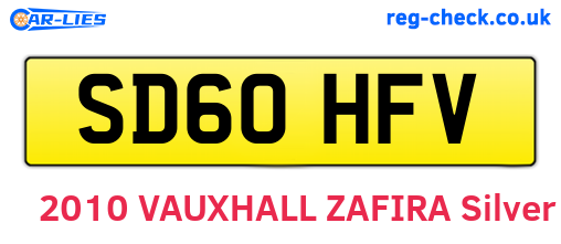 SD60HFV are the vehicle registration plates.