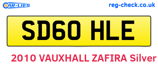 SD60HLE are the vehicle registration plates.