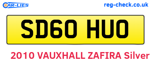 SD60HUO are the vehicle registration plates.
