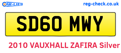 SD60MWY are the vehicle registration plates.