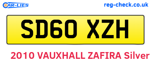 SD60XZH are the vehicle registration plates.