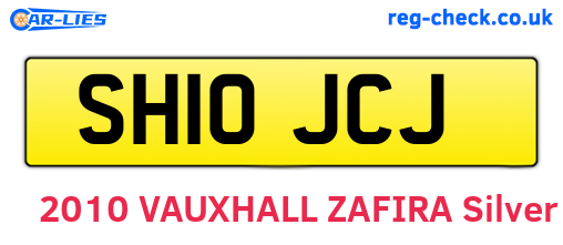 SH10JCJ are the vehicle registration plates.
