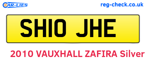 SH10JHE are the vehicle registration plates.