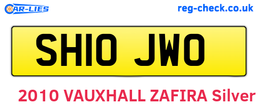 SH10JWO are the vehicle registration plates.