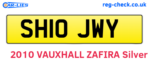 SH10JWY are the vehicle registration plates.