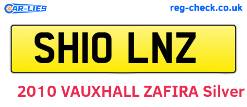 SH10LNZ are the vehicle registration plates.