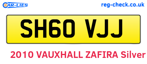 SH60VJJ are the vehicle registration plates.