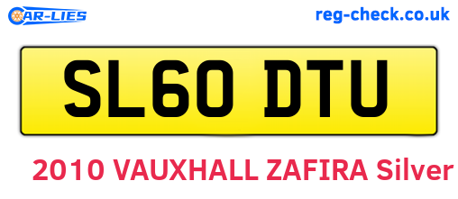 SL60DTU are the vehicle registration plates.