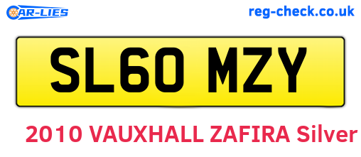 SL60MZY are the vehicle registration plates.
