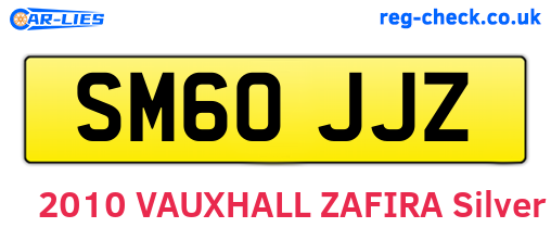 SM60JJZ are the vehicle registration plates.