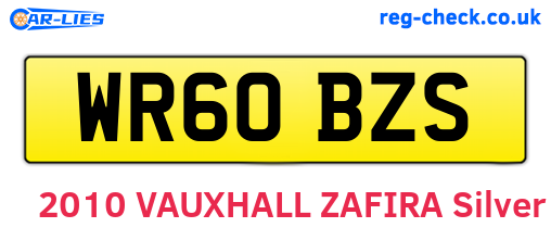 WR60BZS are the vehicle registration plates.