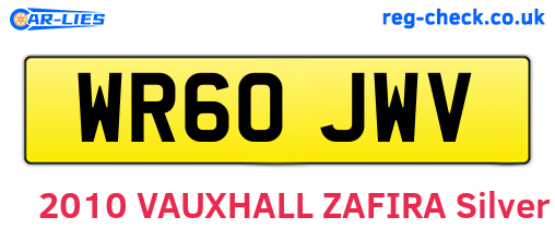 WR60JWV are the vehicle registration plates.