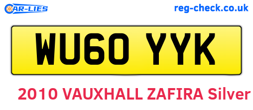WU60YYK are the vehicle registration plates.