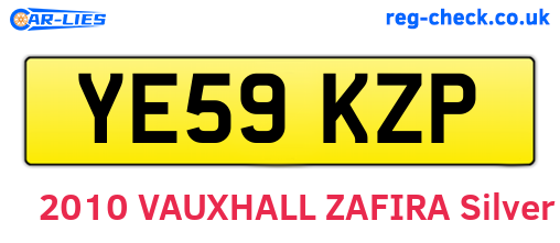YE59KZP are the vehicle registration plates.
