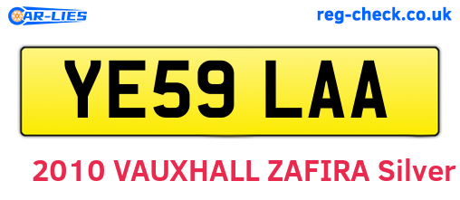 YE59LAA are the vehicle registration plates.