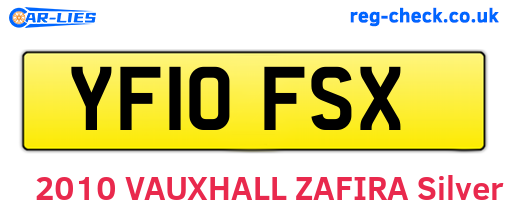 YF10FSX are the vehicle registration plates.