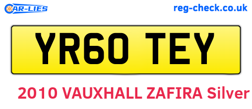 YR60TEY are the vehicle registration plates.