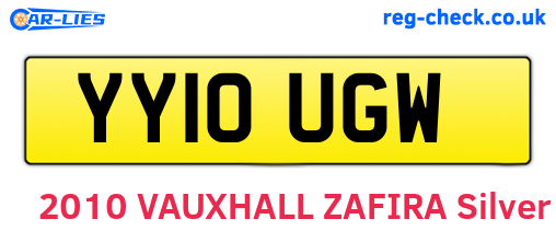 YY10UGW are the vehicle registration plates.