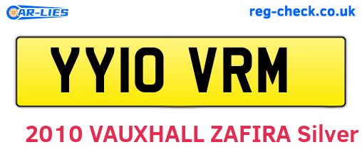 YY10VRM are the vehicle registration plates.