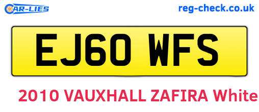 EJ60WFS are the vehicle registration plates.
