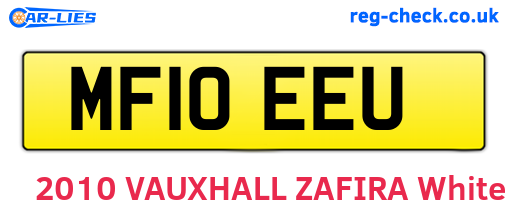 MF10EEU are the vehicle registration plates.