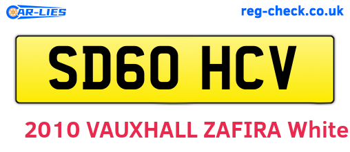 SD60HCV are the vehicle registration plates.