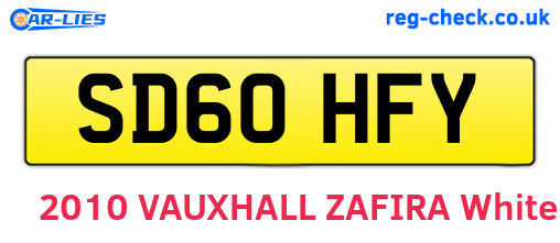 SD60HFY are the vehicle registration plates.
